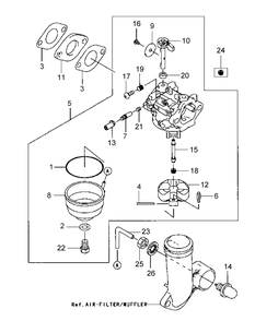Part Location Diagram of KM-315AA1000 MTD Hex Nut, Fine